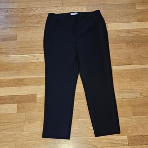 Rachel Zoe Black Dress Pants with Subtle Cream Trim
